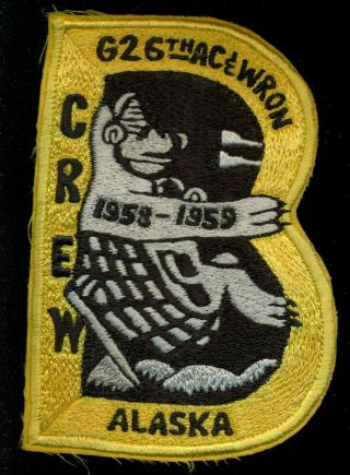 Usaf 626th Ac&w Squadron Crew Bravo 1958 - 1959 Alaska Patch Q - 5