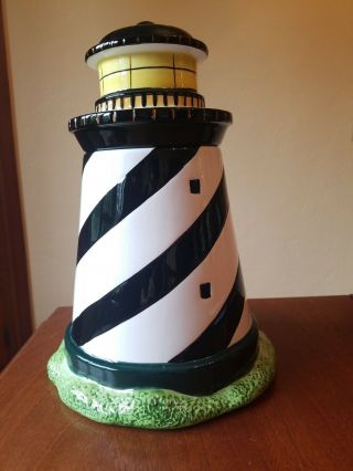 1998 Warren Kimble Lighthouse Cookie Jar By Sakura Coastal Breeze Hand Painted