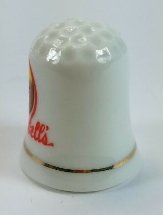 Vintage Porcelain Campbell ' s Soup Girl Souvenir Thimble 2