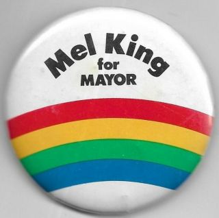 Vintage 1983 Boston Mel King Mayor Historic Campaign Pinback Button Political