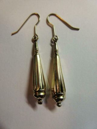 Vintage 9ct Gold Drop,  Dangle Earrings - 2.  7g