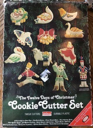 Vintage 1978 Chilton The Twelve Days Of Christmas Cookie Cutter Set Of 12