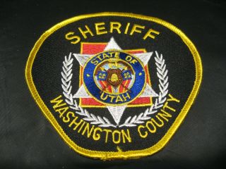 Washington County State Of Utah Sheriff/police Collectable Patch