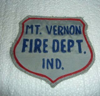 Vintage Mount Vernon Indiana In Fire Department Patch S - 23