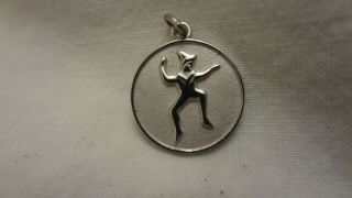 Vintage Sterling Silver Girl Scout Brownie Charm Pendant