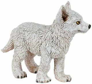 Papo 50228 Arctic Wolf Pup Animal Figurine Model Toy - Nip