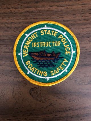 Vermont State Police Boating Safety Instructor Patch