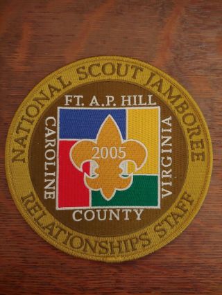 Boy Scout Bsa 2005 Nj National Jamboree Relationships Staff Jacket Back Patch Oa
