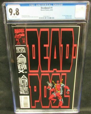 Deadpool: Circle Chase 1 (1993) 1st Solo Title Cgc 9.  8 White Pages P911