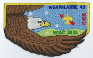 Usa Boy Scouts Of America - Oa Woapalanne Lodge 42 Noac 2002 Cout Flap Patch