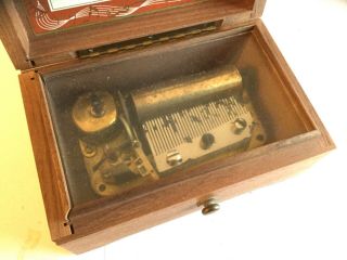 Vintage Thorens Swiss 3 Song Music Box Amaryllis,  Minuet Don Juan,  Gavotte 3