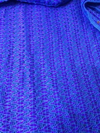 Vintage 70s Curtains X 2 Net Curtains Purple Retro Fabric,  Mid Century