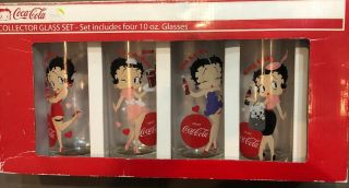Vintage Betty Boop & Coca Cola Glass Set Brand Collector’s Item