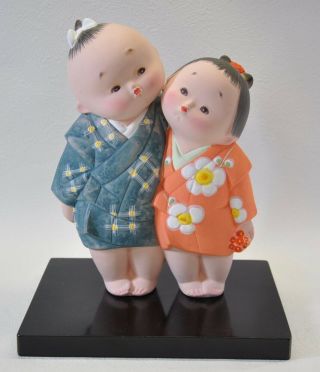 Vintage Japanese Hakata Kids Doll Made In Japan Circa 1960s