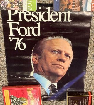 Vintage 1976 President Gerald Ford Political Campaign Poster 