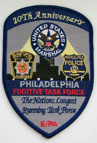 Htf Rare Defunct Us Marshal Philadelphia Pa Fugitive Task Force 20th Anniversary