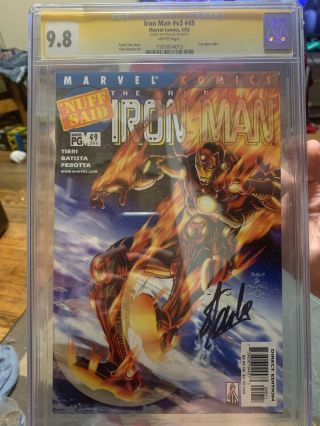 Stan Lee Signed Cgc 9.  8 Iron Man V3
