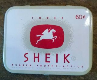 Vintage Sheik Prophylactic Rubber Tin