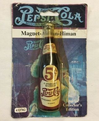 Vintage Pepsi Cola Bottle Refrigerator Magnet 1997 Fridge Collectors Edition Nos