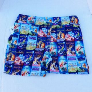 Disney Parks VHS Print Little Mermaid Lion King Aladdin Leggings Size S - 2X 2