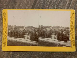 Gettysburg Pennsylvania Stereoview Birdseye Of Cemetery By Tipton