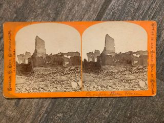 Chicago Fire Stereoview Crosby 