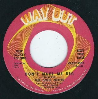 Northern Soul - The Soul Notes Way Out 1001 Don 