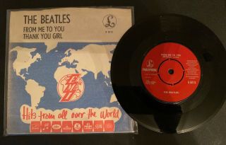 The Beatles 1963 From Me To You Thank You Girl Denmark W/ Sleeve -