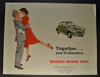 1959 Morris Minor 1000 Sales Brochure Folder 59