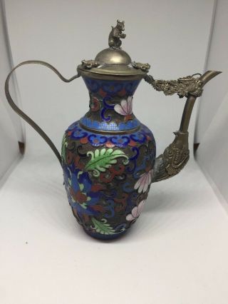Vintage/antique Chinese Enamel Small Tea Pot