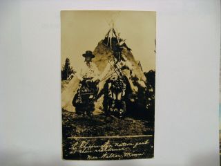 Vintage Photo Postcard Of Chippewa Native Americans Walker Mn 1923 Postmark