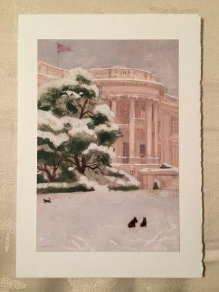 2005 President George W Bush & Laura Bush White House Hallmark Christmas Card