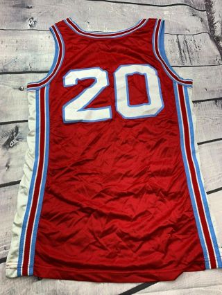 Houston Cougars Rare Vintage Champion Basketball Jersey 42 L 80s 90s NCAA 2