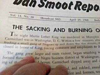 The Dan Smoot Report Vol 14 No 18 April 1968 Martin Luther King Jr Assassination 2