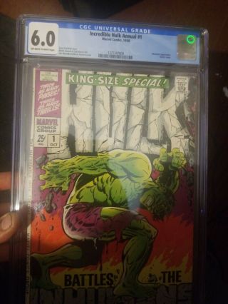 Incredible Hulk Annual 1 Cgc 6.  0 - Classic Cover By Steranko