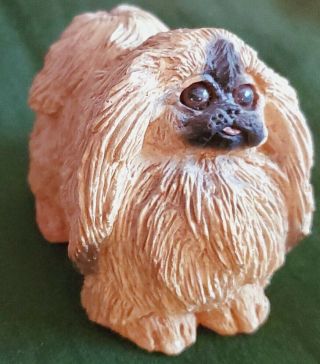 Vintage 1984 Stone Critters Pekingese 3 " Dog Figurine
