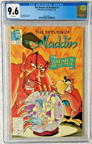 Cgc 9.  6 Return Of Aladdin 1.  Walt Disney.  1993.  Jafar.