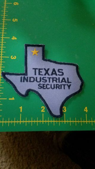 Old Style Texas Industrial Security Tis Patch State - Shaped Fort Worth Dallas Tx