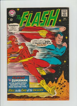 The Flash 175 (dec.  1967,  Dc) Vf (8.  0) 2nd.  Superman/flash Race