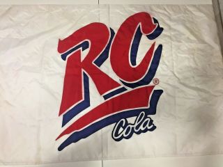 Vintage Early 1990s RC Cola - Royal Crown Giant Nylon Flag w/ Sewn Logo 2