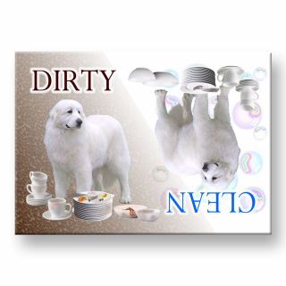 Great Pyrenees Clean/dirty Dishwasher Magnet Dog