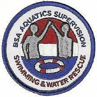 Boy Scout Bsa Aquatics Supervision Swimming & Water Rescue Patch Buddy System