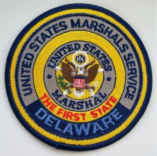 Htf Rare Defunct Us Marshal Delaware Round Version