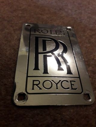 Vintage Larger Rolls Royce Car Badge 4 Fixing Holes Look