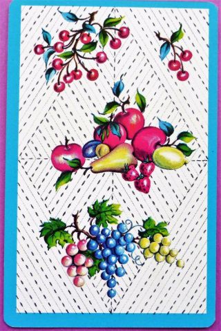 Vintage Swap Card.  Fruit & Berry Retro Design.  Gilt Edge Whitman Goldcrest.