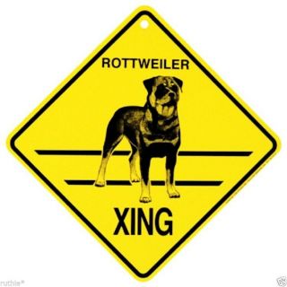 Rottweiler Dog Crossing Xing Sign