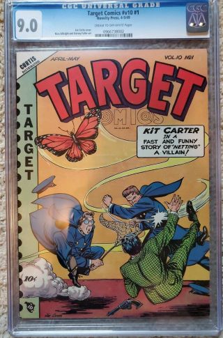 Target Comics V.  10 1 Cgc 9.  0 Vf/nm Novelty Press 4 - 5/1949