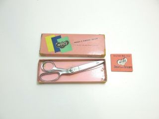 Vintage Wiss Model C Pinking Shears With Box Cc7 In 7.  5 "