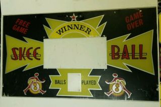 Vintage Skee Ball Game Sign Display Marquee Arcade