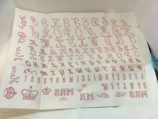 Vintage Transfer Embroidery Pattern Abc 